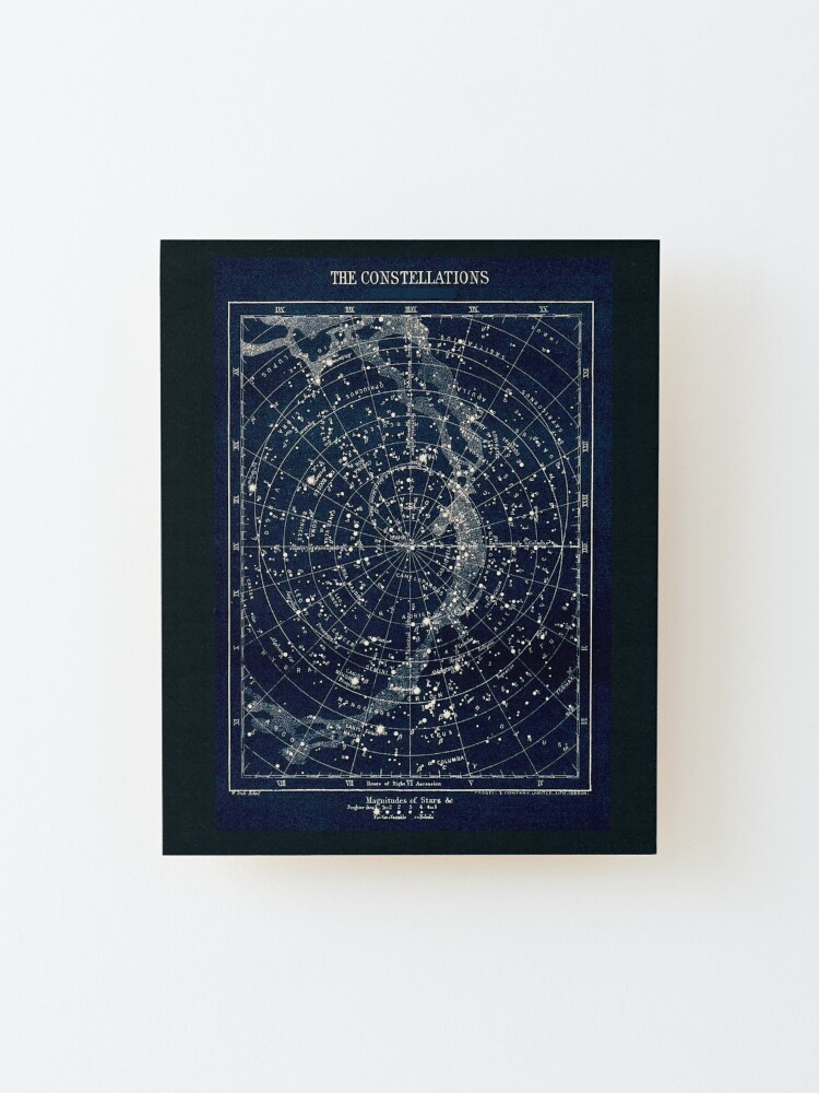 Alternate view of THE STAR CONSTELLATIONS : Vintage 1900 Galaxy Print Mounted Print