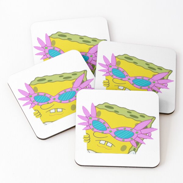 Spongebob Sunglasses Meme Coasters (Set of 4)