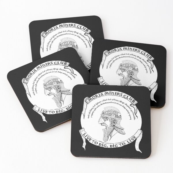 Item preview, Moria Miners Club - Blanco sobre negro designed and sold by William Blomstrom.