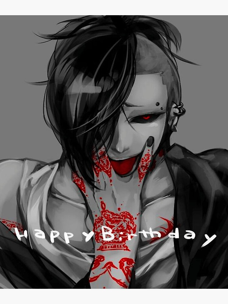 Tokyo Ghoul Uta Happy Birthday Canvas Print By Iconworks Redbubble