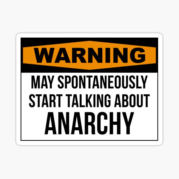 Anarchist Sticker For Sale By Silverorlead Redbubble