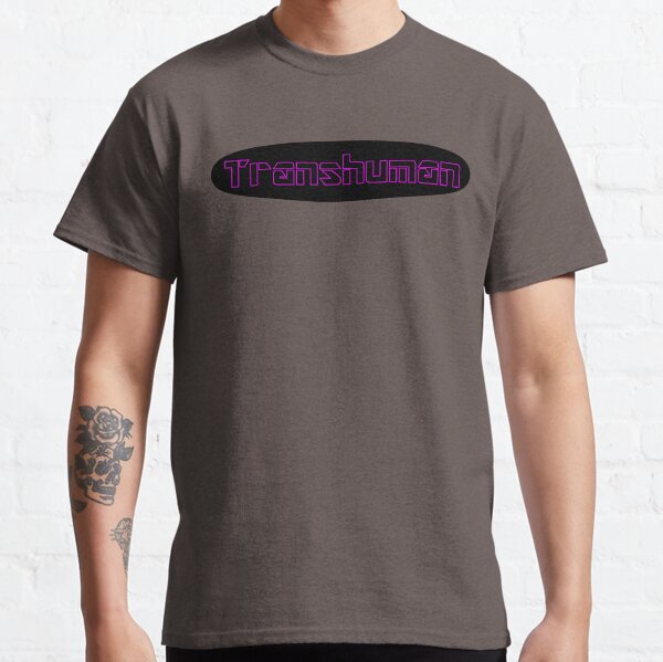 Transhuman Purple Outline on Black Background Classic T-Shirt