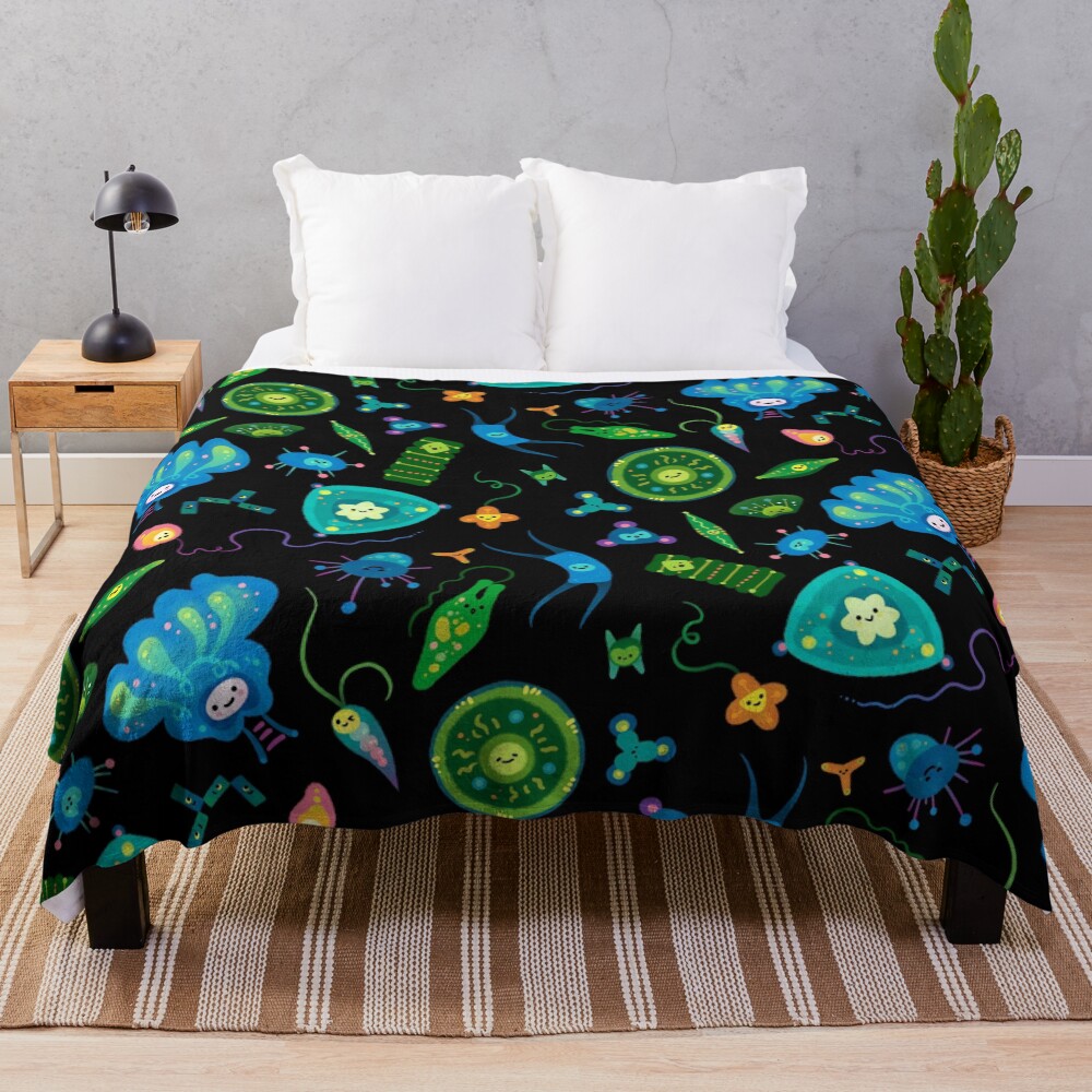 Phytoplankton Throw Blanket