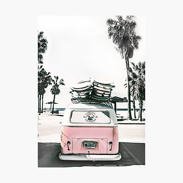 Surf combi van. Ocean life Photographic Print