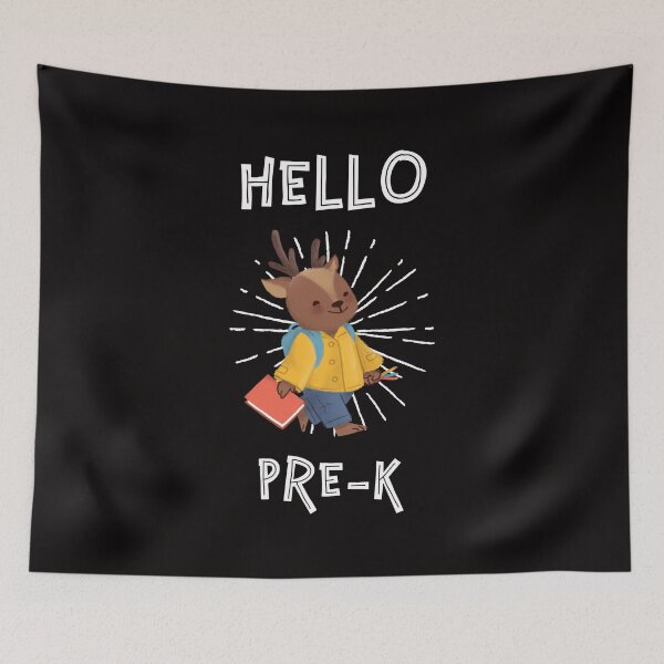 Item preview, Hello Pre K Deer - Woodland Animals Cute Back to School designed and sold by shoutoutshirtco.