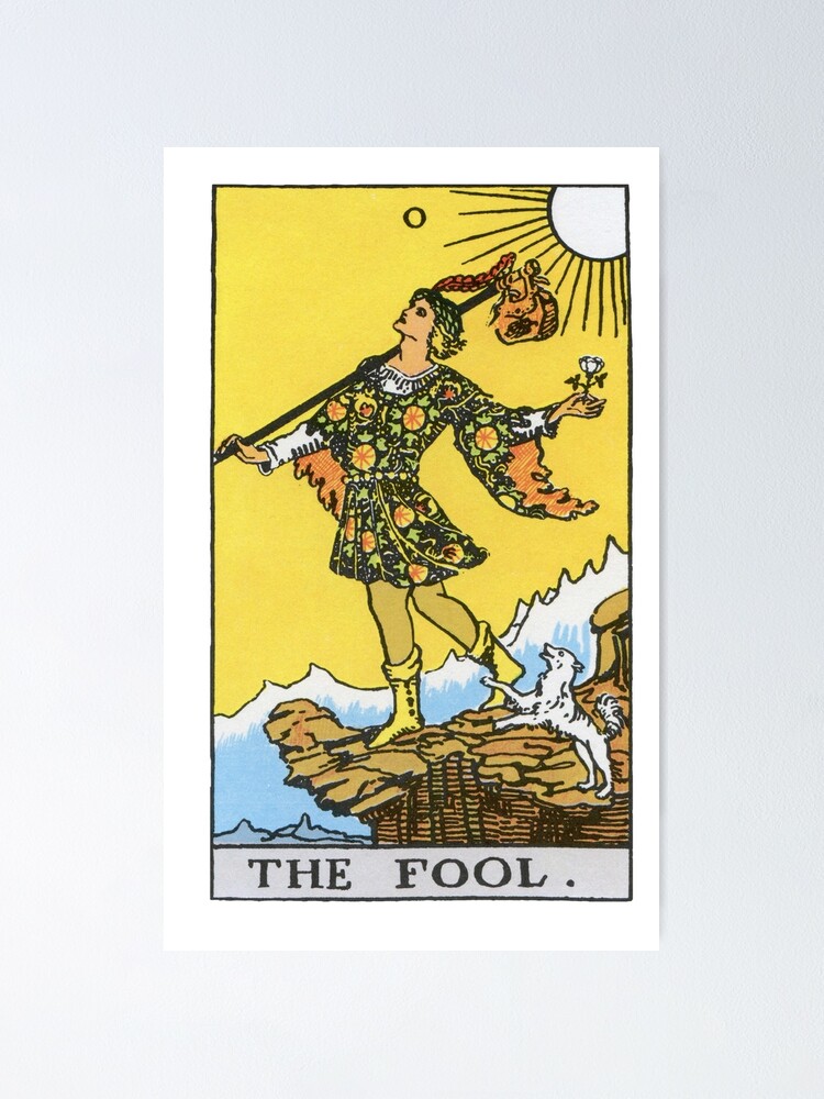 Rundt om sværge Trafikprop Rider Waite Smith The Fool Tarot" Poster for Sale by TheTarotShop |  Redbubble