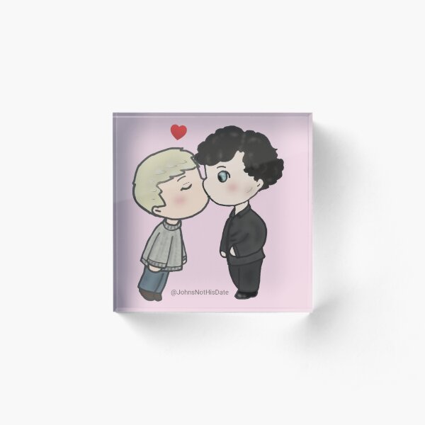 Johnlock kiss Acrylic Block