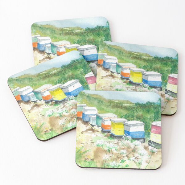 Item preview, Beehives on the hillside designed and sold by Corinne Matus A Splash of Colour.
