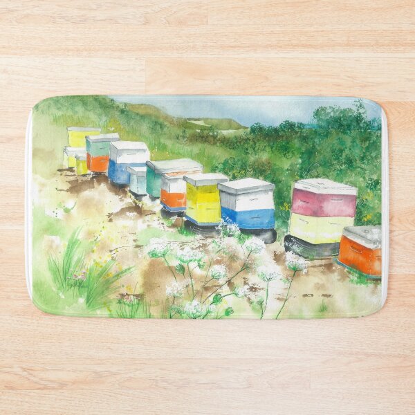 Item preview, Beehives on the hillside designed and sold by Corinne Matus A Splash of Colour.