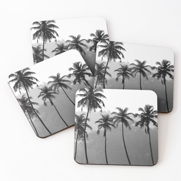 Item preview, Foggy tropical palm trees designed and sold by Digital  Cloud.