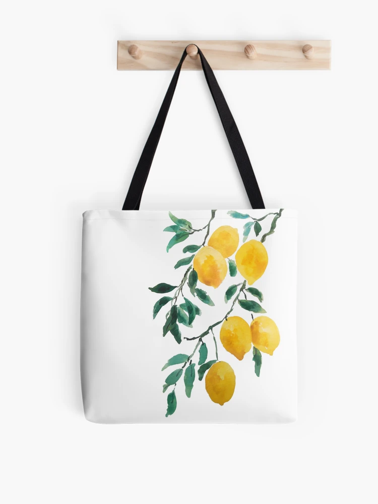 BEAUTIFUL FRESH YELLOW LEMONS ADORN THIS HANDY BAG Tote Bag