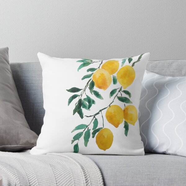 Item preview, hand painted yellow lemon watercolor  designed and sold by ColorandColor.