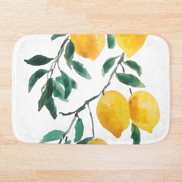 yellow lemon 2018 Bath Mat