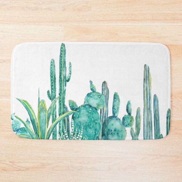 Item preview, hand painted Green cactus jungle watercolor  designed and sold by SelenePaintings .