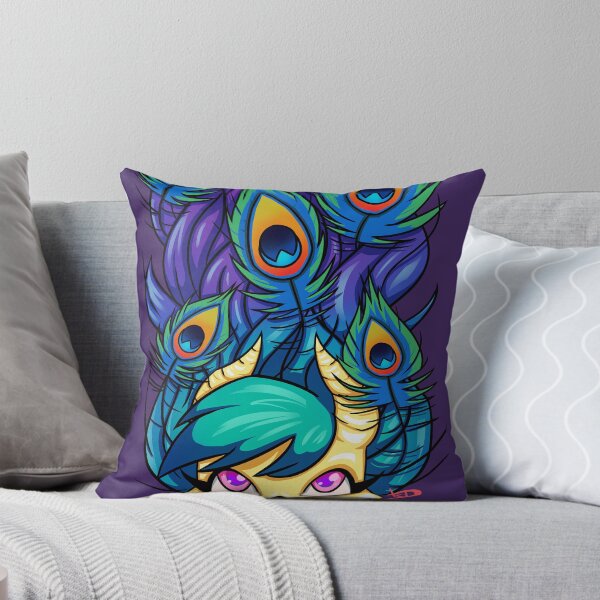 Pea - Purple Throw Pillow