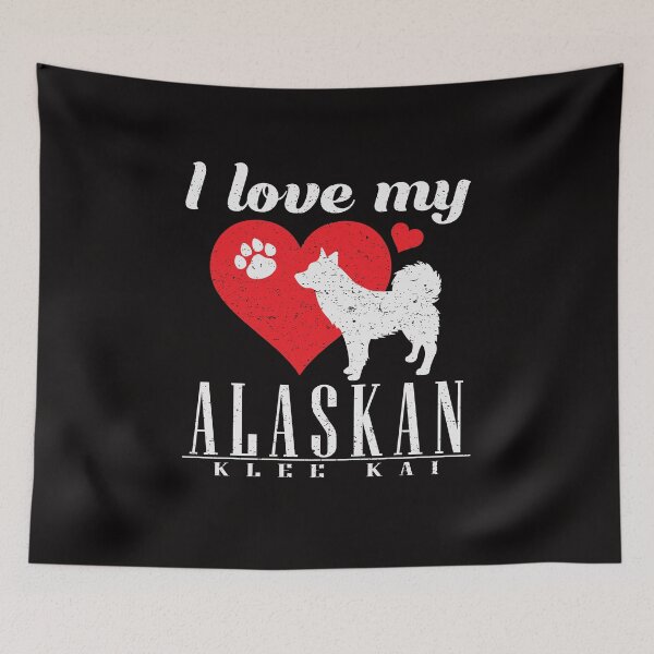 Item preview, Alaskan Klee Kai / lover / dog / heart designed and sold by torlei565.
