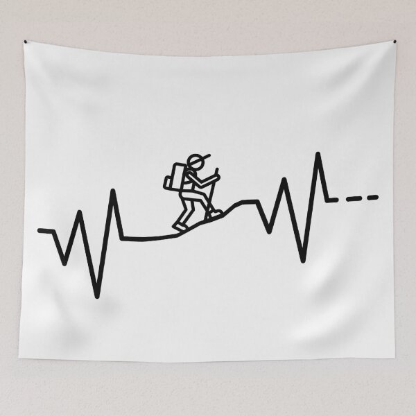 Item preview, Heartbeat, hobby, leisure, gift, gift idea, hiking, hiker, mountaineering, mountaineer, mountains, mountains designed and sold by timzim97.