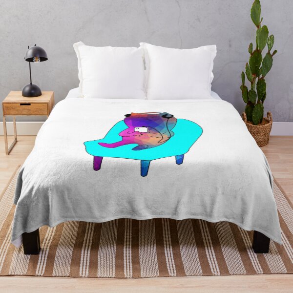 Item preview, Cute, Cool, and Trippy Multicolored Cat listening to music! designed and sold by damanarora.