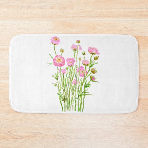 Item preview, hand painted pink Ranunculus pink buttercup pink peony  designed and sold by SelenePaintings .