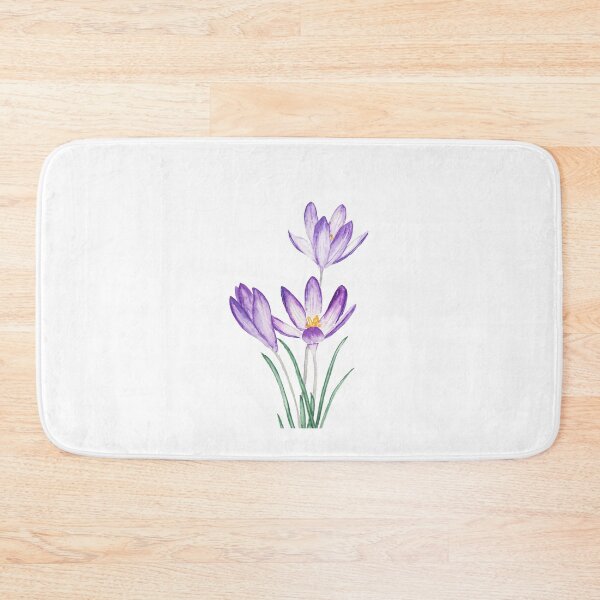 Item preview, hand painted purple crocus flower watercolor  designed and sold by SelenePaintings .