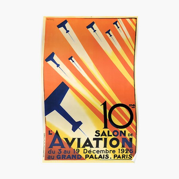 Salon De Aviation Meet 1926 Paris France Vintage Airplane Poster