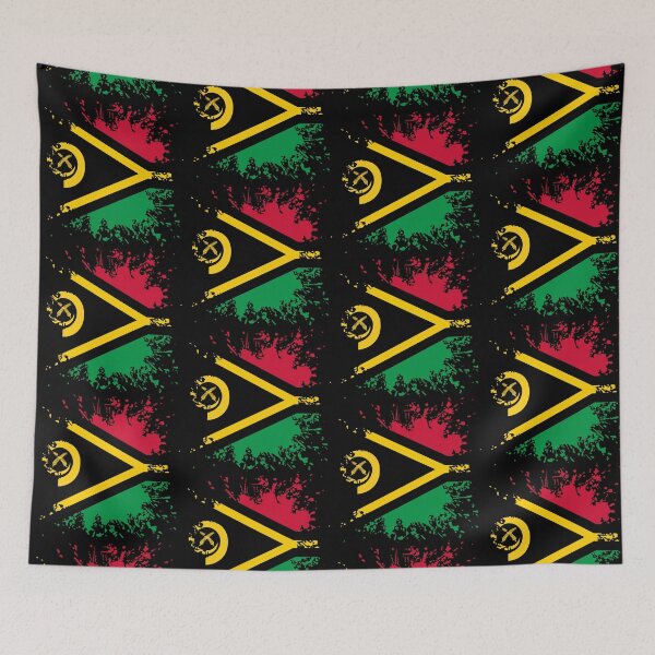 Item preview, Vanuatu flag color splashes designed and sold by 1681830934131.