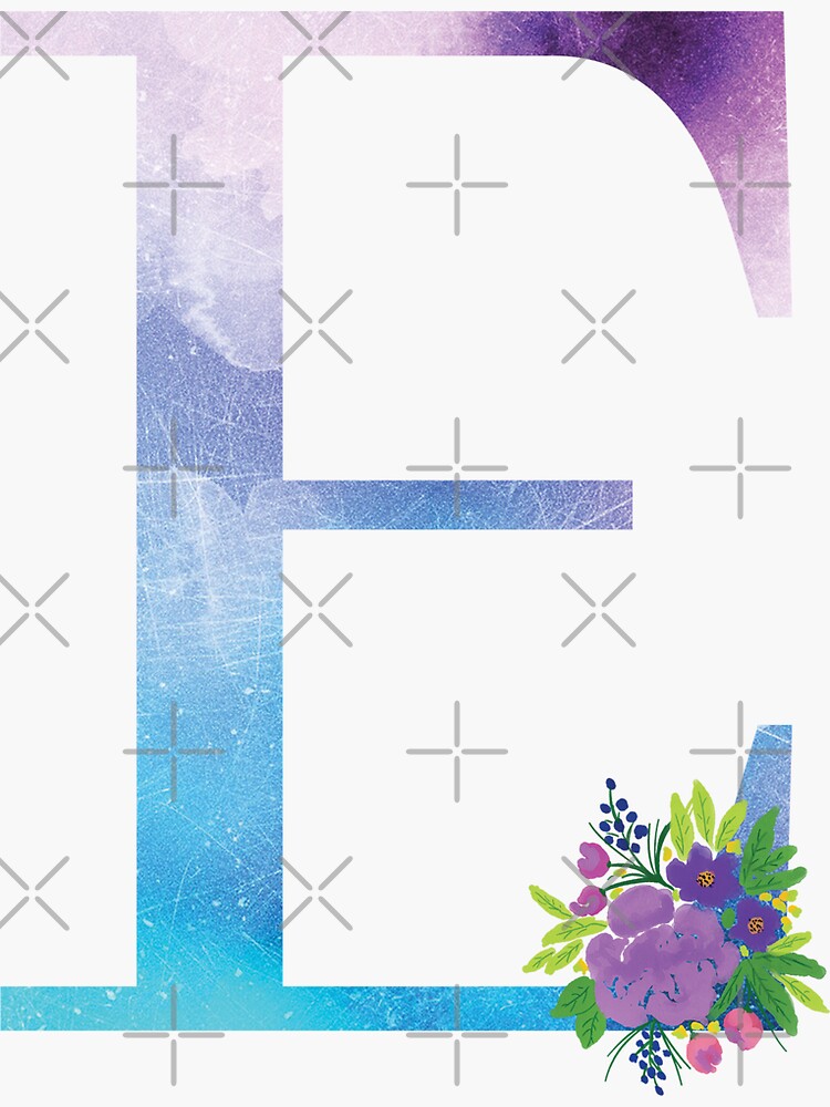 Floral Monogram Letter E by tribbledesign