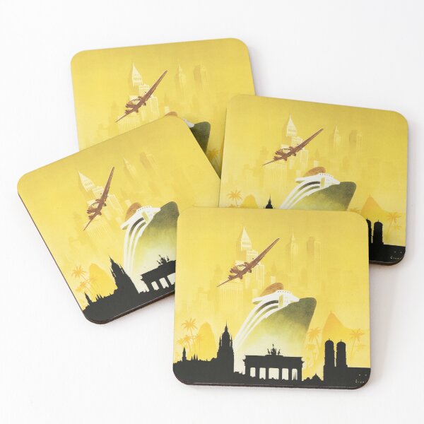Item preview, Wish You A Pleasant Trip To GERMANY Zeppelin Vintage Travel designed and sold by retroposters.