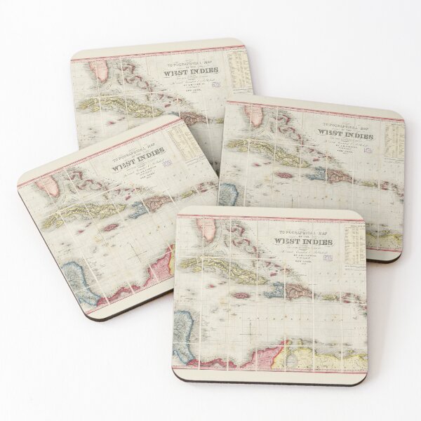 Item preview, West Indies Map (1853) designed and sold by allhistory.