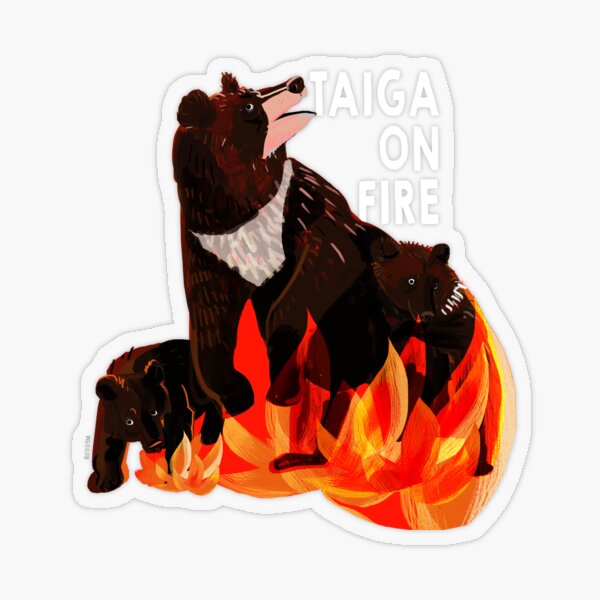 Taiga on Fire #2 Pegatina transparente