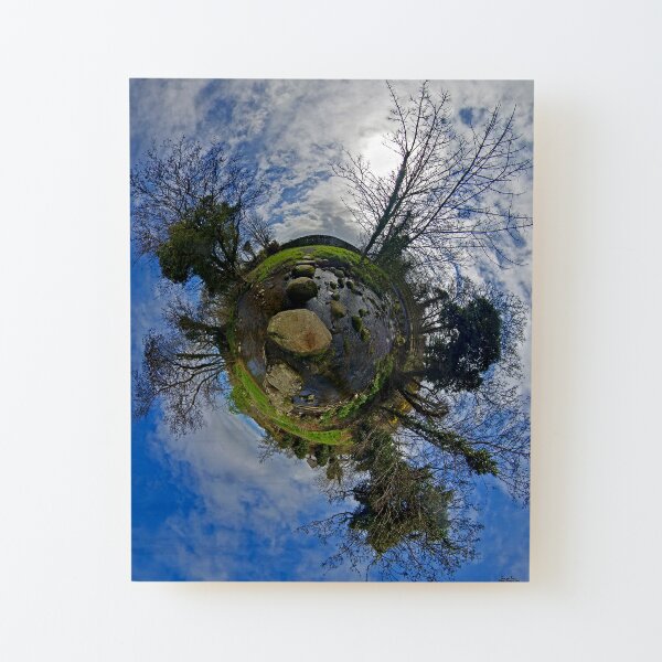 Stepping Stones Across Kilkeel River, Mountains of Mourne Wood Mounted Print