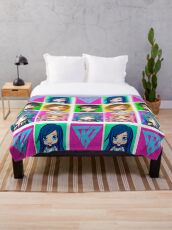 Funneh and the Krew - Anime Style Throw Blanket