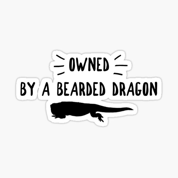 Owned By A Bearded Dragon Sticker