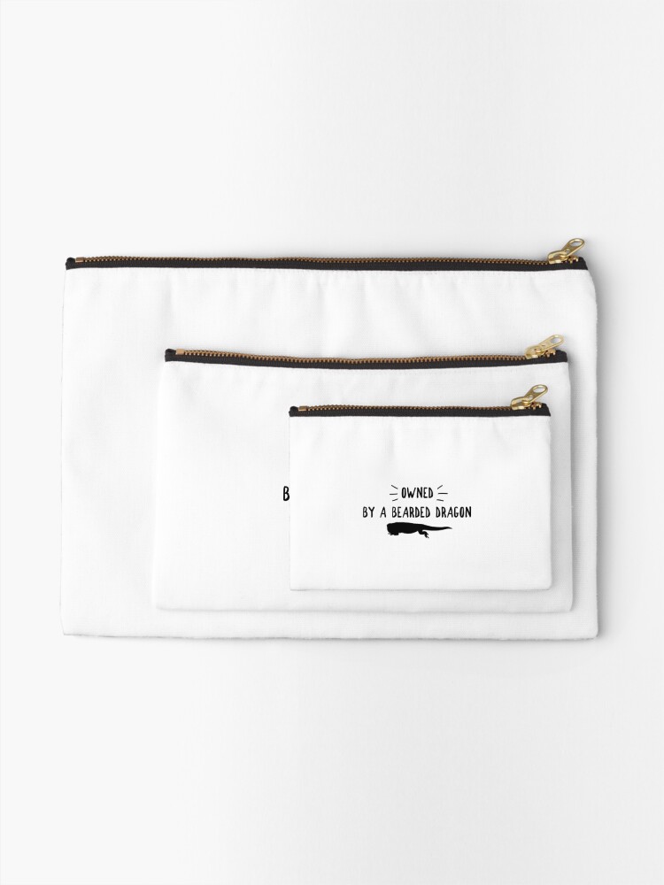 Alternate view of Owned By A Bearded Dragon Zipper Pouch