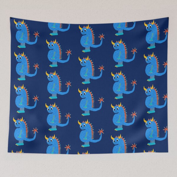 Item preview, Little Monsters "Blue" designed and sold by Patterista.