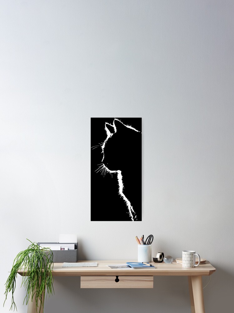 Thumbnail 2 of 3, Poster, Cat silhouette designed and sold by NVDesigns.