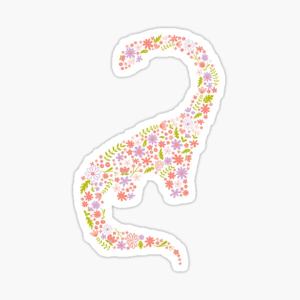 Item preview, Floral Brontosaurus designed and sold by latheandquill.