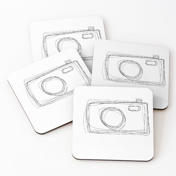 Item preview, Camera doodle black, white and grey designed and sold by qlobba.