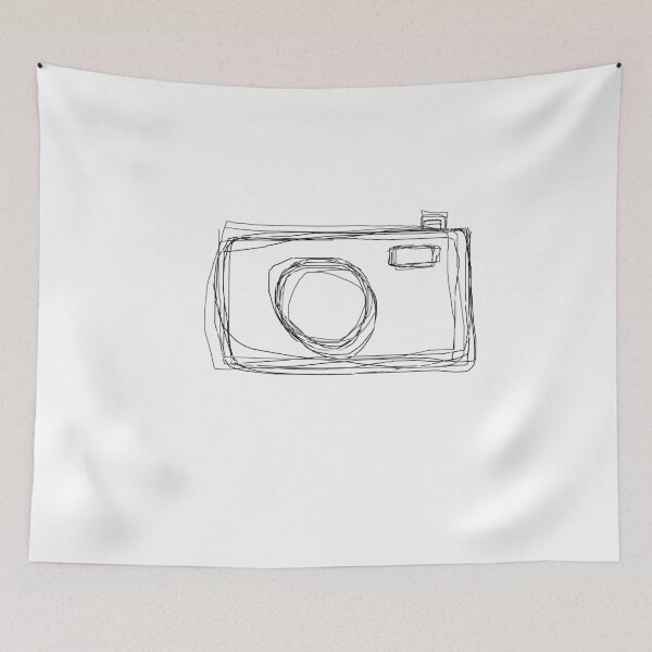 Item preview, Camera doodle black, white and grey designed and sold by qlobba.