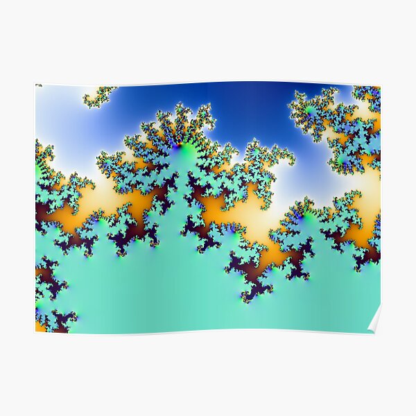 Electric Lichen Mandelbrot- Horizontal Poster