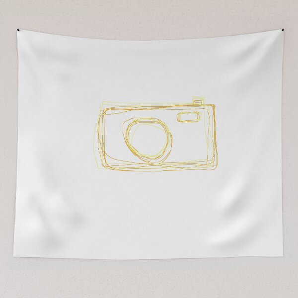 Item preview, Camera doodle orange, white and yellow designed and sold by qlobba.