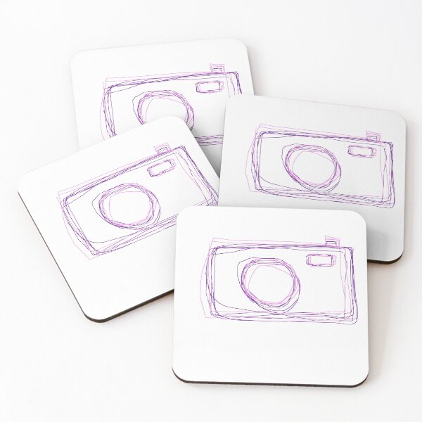 Item preview, Camera doodle purple, white and pink designed and sold by qlobba.
