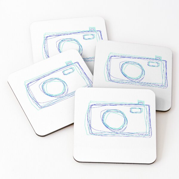 Item preview, Camera doodle blue, white and green designed and sold by qlobba.