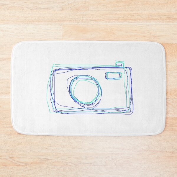 Item preview, Camera doodle blue, white and green designed and sold by qlobba.