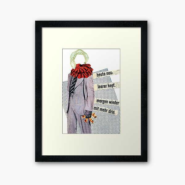 new today, empty head Framed Art Print