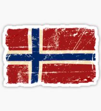 Norway Flag - Vintage Look Sticker