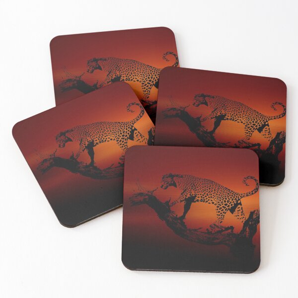 Item preview, SUNSET LEOPARD IN AFRICA designed and sold by johnnyssandart.
