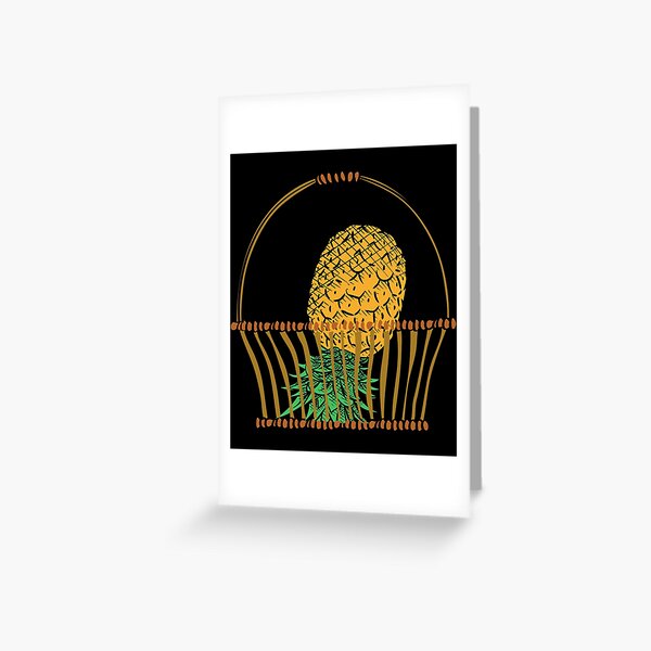 Funny Novelty Upside Down Pineapple Gift design Greeting Card