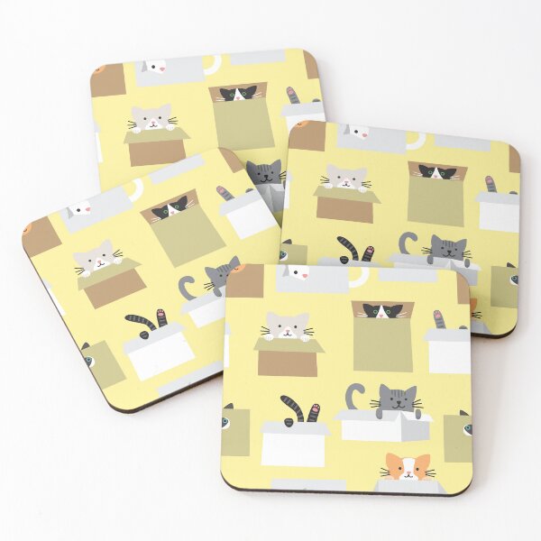 Item preview, Cute Kawai Cats in boxes designed and sold by libs182.