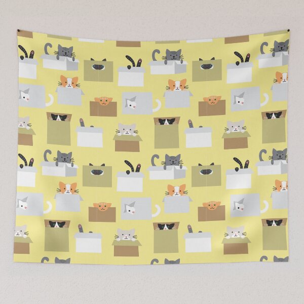 Item preview, Cute Kawai Cats in boxes designed and sold by libs182.